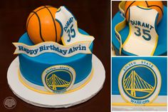 a birthday cake for a golden state warriors fan