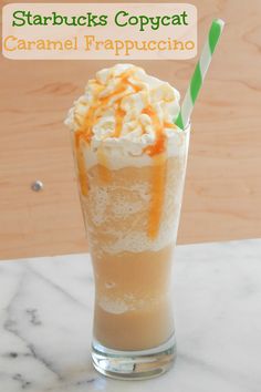 there is a drink with whipped cream and caramel