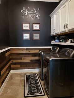 a washer and dryer in a laundry room