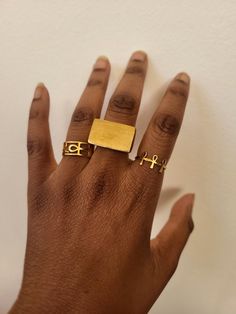 This is a fly statement ring for sure!  Large handmade rectangle brass ring. Bold Adjustable to fit desired finger.  (Great for size 7 & up). 💫Created by hand so the craftsmanship and uniqueness is present 💫 This is ONLY for the large rectangle brass ring. Other rings are available for purchase as well. 7 Up, Brass Ring, Brass Jewelry, Raw Brass, Statement Ring, Rings Statement, Statement Jewelry, Favorite Jewelry, Statement Rings