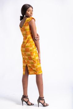 This perfect shade of kente midi dress can be worn for various occasions. Be spotted everywhere you go in this hip hugging dress. Product Details Unlined Zipper Closure at back Approx length 43'' long 100% Cotton Wax Color may vary slightly due to lighting images on the prints. Light Images, African Print Dress, African Print, Fabric Care, Print Dress, Midi Dress, Color