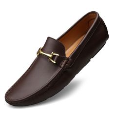 Italian Leather Men Loafers Elevate your style with these Italian leather men's loafers. Crafted in classic fashion, these genuine leather loafers exude sophistication and comfort. Whether you're dressing up for a formal event or adding a touch of Italian style to your everyday attire, these loafers are the perfect choice. Step into timeless elegance and experience the luxury of Italian craftsmanship with every step Overview: Unique design, stylish and beautiful. Good material, comfortable feet. Formal Slip-on Moccasins, Elegant Brown Driving Loafers, Brown Slip-on Boat Shoes For Formal Occasions, Masculine Formal Slip-on Moccasins, Elegant Driving Loafers With Moc Toe, Elegant Moc Toe Driving Loafers, Formal Slip-on Boat Shoes With Rubber Sole, Masculine Slip-on Loafers For Formal Events, Masculine Style Formal Slip-on Loafers