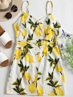 Style: Casual : Occasion: Casual /Going Out : Material: Polyester : Silhouette: Sheath : Neckline: Spaghetti Strap : Dresses Length: Mini : Sleeve Length: Sleeveless : Pattern Type: Lemon : With Belt: No : Season: Spring/Summer : Weight: 0.16 kg : Package Contents: 1 x Dress: Sleevless Dress, Cute Casual Dresses, Dresses Casual Fall, Mini Cami Dress, Lemon Print, Mini Slip Dress, Print Dresses, Leopard Print Dress