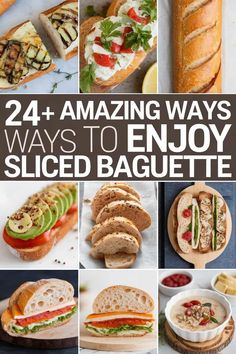 24+ Amazing Ways to Enjoy Sliced Baguette (List) Recipe With Baguette, Toppings For Baguettes, Baguette Bread Appetizers, Baguette Appetizers, Baguette Appetizer, Baguette Sandwiches, Crostini Toppings, Baguette Sandwich, Baguette Recipe