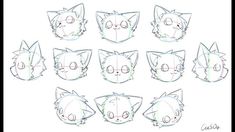 how to draw cartoon cat heads step by step