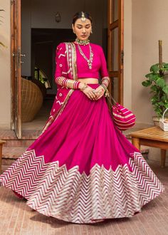 Allure by Ih - Sitaar Flowy Lehenga, Chaniya Choli Designs, Beautiful Lehenga, Function Dresses, Navratri Dress, Indian Outfits Lehenga, Lehenga Designs Simple, Potli Bag, Choli Designs