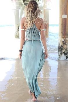 CHIFFON SLEEVELESS PURE COLOR IRREGULAR SPAGHETTI STRAP LONG DRESS sold by Just 4 Fashion on Storenvy Solid Color Sundress Maxi Dress For Beach, Solid Sundress Maxi Dress For Beach, Solid Color Maxi Dress For Beach, Solid Color Maxi Dress For The Beach, Beach Maxi Length Solid Color Dress, Bohemian Solid Color Maxi Dress For Vacation, Chic Floor-length Backless Dress For Vacation, Beach Halter Neck Sleeveless Chiffon Dress, Sleeveless Halter Neck Chiffon Dress For Beach