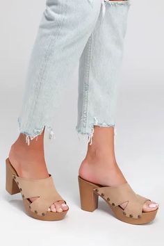 Cute Mules, Slides, Mule Heels, and Slide Loafers|Lulus Mule Heels, Slip On Mules, Mule Sandals, Mules Shoes, Clothing And Accessories, Summer Looks, Mule, Heeled Mules, Mule Shoe