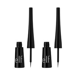 #1 Liquid Eyeliner in America!* Stock up and save with e.l.f. Cosmetics value bundle 2-pack of easy glide Expert Liquid Eyeliner! This smudge-resistant eyeliner features an extra-fine brush tip to precisely apply the perfect amount of rich color to your lash line—no tugging or skipping. From natural definition to dramatic eye effects, this eyeliner will line, define, and stay put for a long-lasting look. Why you’ll love it: • Value bundle! • Extra-fine brush tip delivers a precise application—no Elf Eyeliner, Fine Eyeliner, Eyeliner Set, Elf Cosmetics, Black Liquid, Dramatic Eyes, Elf Makeup, Liquid Liner, Makeup Eyeliner