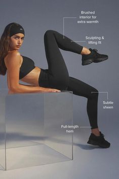 These ultra-flattering Airlift Winter Warm High-Waist Legging contour your curves with an icy sheen and brushed interior for breathable warmth, lifting and smoothing as you flow through poses on and off the mat. Their second-skin fit is designed to flatter every size, sculpt every curve, and support you through any workout or yoga flow while wicking away moisture. Pair them with your favorite Alo bras for the ultimate gym or yoga outfit Instagram followers will adore. Alo Leggings Outfit, Lifting Outfits Women, Womens Black Pants, Gym Style, Back Women, On Repeat, Alo Yoga, Yoga Women, Yoga Clothes