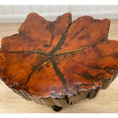 a piece of wood that has been turned into a table