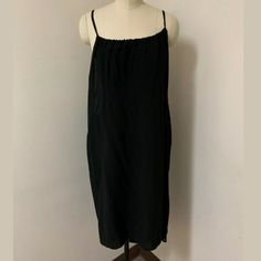 Damir Doma Women Dress Black Viscose Size M Pre Owned In Good Condition Black Sleeveless Midi Dress For Daywear, Sleeveless Black Midi Dress For Daywear, Black Silk Knee-length Midi Dress, Black Silk Maxi Dress For Vacation, Black Viscose Vacation Dress, Black Viscose Slip Dress For Evening, Black Viscose Dress For Vacation, Black Sleeveless Slip Dress For Daywear, Black Sleeveless Viscose Slip Dress