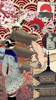 #japanaesthetic Collage Art, Nail Inspo, Japan, Collage, Art