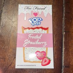 Too Faced Pop-Tarts Frosted Strawberry Eyeshadow Palette. Brand New In Box Never Used. Features 8 Shades That Smell Like Pop-Tarts. Strawberry Eyeshadow, Too Faced Eyeshadow Palette, Strawberry Makeup, Pop Tart, Brown Skin Makeup, Pink Stuff, Kitty Stuff, Palette Color, Chocolate Strawberry