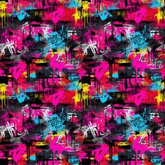 Exotic Abstract Graffiti Fabric - ineedfabric.com Dickson Tennessee, Abstract Graffiti, Retro Fabric, Digital Print Fabric, Display Screen, White Canvas, Textile Prints, Fabric Collection, Online Printing