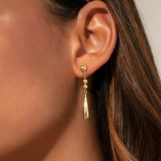 Gold Earrings Formal Wedding Jewelry, Gold Bridesmaid Accessories, Long Dangly Gold Earrings, Formal Jewelry Gold Earrings, Trendy Gold-tone Dangle Earrings, Chic Teardrop Earrings Tarnish Resistant, Gold-tone Elegant Teardrop Earrings, Trendy Teardrop Earrings For Formal Occasions, Trendy Formal Teardrop Earrings For Pierced Ears