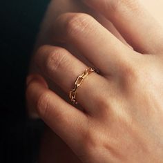 New, Never Worn | Handmade From An Etsy Boutique Minimalist Gold Link Chain Ring. Perfect For Stacking Or Wearing Alone. 18k Gold Plated Over Premium Silver. Lightweight, Dainty. Trendy And Timeless. Size: 8 Etsy Boutique, Gold Link Chain, Gold Link, Etsy Jewelry, Chain Ring, Womens Jewelry Rings, Christmas List, Link Chain, Gold Filled