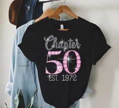 Chapter 50th Birthday T Shirt Chicken Lady Shirt, 50th Birthday Tshirts, Halloween Pregnancy Shirt, 30th Birthday Shirts, 40th Birthday Shirts, 50th Birthday Shirts, Farmer Shirt, Matching Halloween, Screen Printing Shirts