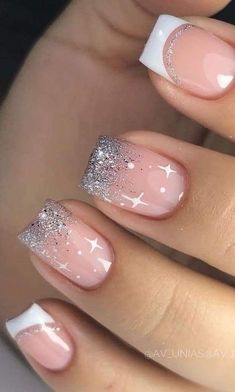 Short Nails Inspiration New Year, Short Nails New Years Eve, All Year Round Nail Ideas, Christmas And New Year’s Eve Nails, Happy New Year Nails Designs Simple, New Year And Christmas Nails, Short Acrylic Nails New Years, New Years Eve Manicure, New Year Christmas Nails