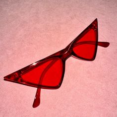 Acrylic Neon Red Brand New Neon Glasses Aesthetic, Red Cateye Glasses, Dark Red Sunglasses, Yk2 Sunglasses, Red Sunglasses Aesthetic, Zero Aesthetic, Shades Aesthetic, Babs Seed, Luna Mothews