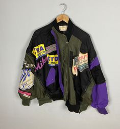 "*ITEM: Japanese Brand DuoDuo Custom Made Multicolour Nice Marvelous Patchwork Streetwear Windbreaker Bomber Zipper Jacket Size XL *ITEM DETAILS: 👇🏻 Please be aware that all vintage items will usually show a few signs of wear or fading due to age, but anything visible such as stains or holes, and serious flaws have been photographed.For any further information on this item please contact us and we will be happy to help. *SIZE: XLARGE * ACTUAL SIZE MEASUREMENT: 👇🏻 *PIT TO PIT(WIDTH):27\"INCHE Patchwork Streetwear, Streetwear Windbreaker, Vintage Michigan, Guys Clothing Styles, Clothing Inspiration, Zipper Jacket, Clothing Styles, Vintage Sweatshirt, Dhl Express