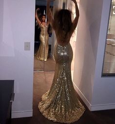 56f9f88906aebf4ad985aaec7fa01313desc34695026ri Prom Dresses Pearl, Golden Prom Dress Goddesses, Gold Grad Dress, Gold Sparkle Prom Dress, Gold Glitter Prom Dress, Prom Gold Dress, Prom Dresses Mermaid Tight, Prom Dresses With Open Back, Gold Dress Long Classy