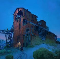 Finnian mcmanus Horror Environment Concept Art, Apocalypse Building, Abandoned Environment, Horror Environment, Environment Artist, Bg Design