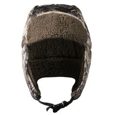 Fend off cold temperatures and biting winds with the Realtree Excape Mens Hunting Trapper Hat (Adult). Its hood-like design encompasses your head and covers your neck so you can withstand brutal conditions. In frigid, unforgiving weather, the ear flaps are a welcome attribute, and you can secure them in place with the integrated and adjustable buckle chin strap. Unbelievable comfort and warmth are the products of the sherpa fleece lining, while the soft and pliable outer fabric naturally molds t Winter Outdoor Hats With Ear Flaps, Winter Outdoor Hat With Ear Flaps, Brown Outdoor Hats With Fleece Lining, Outdoor Brown Winter Hats, Windproof Hat For Winter Sports, Windproof Outdoor Hat With Ear Flaps, Winter Outdoor Cap, Winter Hiking Cap, Winter Camping Cap