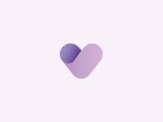 a purple heart on a pink background