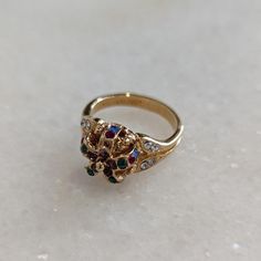 Crown Ring Honor Queen Elizabeth Swarovski Crystal Stone Elements 100 Mils Gold Plating Sizes 5 6 7 8 9 10 Nwt No Ring Box Swarovski Stones, Crown Ring, Crystal Stone, Ring Box, Queen Elizabeth, Womens Jewelry Rings, Gold Plating, Stones And Crystals, Swarovski Crystal