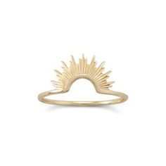 "Shine On!" 14 Karat Gold Plated Sunburst Ring – Capri Accessories Sunburst Ring, Opal Solitaire Ring, Gold Sunburst, Sun Design, Sun Designs, Shine On, Matching Necklaces, Silver Stars, Gold Plated Sterling Silver