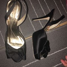 Kate Spade Satin Evening Sandal That Is Perfect For A Special Occasion. Barely Worn. Kate Spade Almond Toe Evening Heels, Kate Spade Open Toe Evening Heels, Elegant Black Kate Spade Heels, Chic Kate Spade 4-inch Heels, Kate Spade Shoes, Evening Sandals, Shoes Women Heels, Special Occasion, Kate Spade