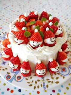 a cake with strawberries on top is shown in the facebook page for this photo