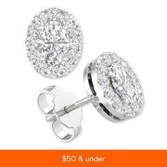 in stock Classic Oval Jewelry From Macy's, Oval Halo Diamond Earrings, Macy's Oval Jewelry With Prong Setting, Macy's Oval Earrings For Formal Occasions, Gia Certified Oval Diamond Earrings For Anniversary, Classic Halo Design Earrings By Macy's, Oval Jewelry For Anniversary From Macy's, Classic Macy's Earrings With Halo Design, Macy's Oval White Gold Jewelry