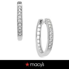 in stock Mini Hoop Earrings, Round Cut Diamond, Diamond Cuts, Pick Up, In Store, Buy Online, Hoop Earrings, White Gold, Free Shipping