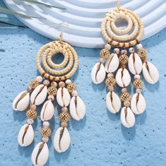 Vacation Vibes! Beaded Shell Bohemian Earrings New Fun Neutral Color (Please Not There May Be Slight Color Variation Due To Different Phones, I Feel They Are A Tad More Off White In Person) Perfect Vacation Or Beach Earrings! Ships Within 1 Business Day. All Sales Are Final. Tags - Earrings, Boho, Bohemian, Beach Vacation Costal Cowgirl Rhinestone Ear Cuff, Owl Earrings Studs, Cherry Earrings, Jewelry Fashion Trends, Bohemian Earrings, Shell Earrings, Beaded Tassels, Shell Beads, Stud Earrings Set