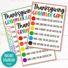 two printable thanksgiving games for kids to play with