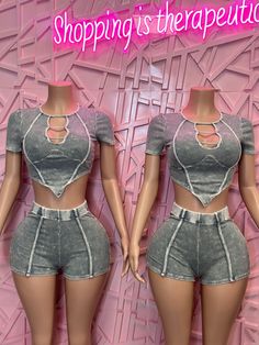 Cecile short set – Shop Therapy STL Black And Purple Wallpaper, Fashion Shoes Heels, Curvy Fashionista, Comfy Clothes, Fashion Heels, T Shirt Diy, Basic Outfits, Edgy Outfits, Short Set