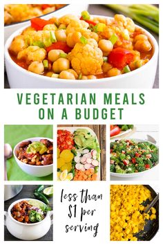 vegetarian meals on a budget less than $ 1 per serving