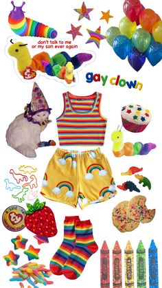 Clowncore Fashion, Clowncore Outfit, Weirdcore Outfits, Thrifting Outfits, Kidcore Style, Kid Core Outfits, Kidcore Outfit, Pick Clothes, Kidcore Fashion