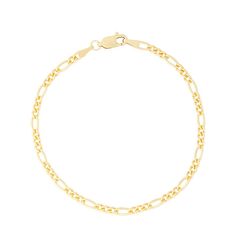 Simple yet distinctive, this 14k gold-filled figaro chain bracelet adds a unique accent to your everyday wardrobe. Simple yet distinctive, this 14k gold-filled figaro chain bracelet adds a unique accent to your everyday wardrobe. Metal: 14k gold filled Length: 7.25 in. Chain width: 2.9 mm Packaging: velvety pouch Plating: 14k gold Finish: polished Chain type: figaro Please note, due to the high value of this item, a signature may be required upon delivery. Size: 7.25". Gender: female. Age Group: Wardrobe Simple, Jordan Blue, Figaro Chains, Figaro Chain, Everyday Wardrobe, Gold Finish, Chain Bracelet, Gender Female, Gold Filled