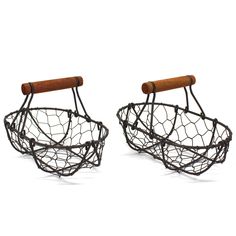 PRICES MAY VARY. Measures is 8" X 5" X 2-1/2"H (not include handle), 2 PCS in a set Made of wire handicraft and rustic primitive style design, small size and sturdy baskets Decorative accents with artificial rusty coated and texture for any room Can be used as household, living room, kitchen, egg baskets, gathering baskets, condiments and snack dessert serving baskets, storage organizer and more Great gift for family, friends, neighbors and acquaintances CVHOMEDECO. is a home and garden crafts s Egg Baskets, Wire Egg Basket, Metal Chicken, Country Vintage, Farmhouse Primitive, Egg Basket, Basket Shelves, Flower Girl Basket, Chicken Wire