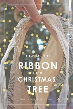 Tree Village, Pretty Christmas Trees, Ribbon Tree, Garland Ideas, Farmhouse Christmas Tree, Christmas Tree Bows, Christmas Tree Inspiration