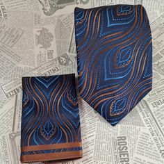 Blue is a colour that is associated closely with confidence, peace, calmness, stability and trust, which means blue ties are always a great option for weddings when all those qualities are important. BRAND NEW TIE SET CONDITION 10/10 100% POLYESTER Width: 5.5 cm Lenght: 148 cm Blue Tie For Formal Father's Day, Classic Blue Pocket Square For Father's Day, Blue Ties With Pocket Square For Father's Day, Blue Tie With Pocket Square For Father's Day, Dapper Blue Standard Tie, Blue Tie For Black Tie Event And Father's Day, Blue Tie With Pocket Square For Business, Blue Ties With Pocket Square For Business, Blue Pocket Square For Formal Events