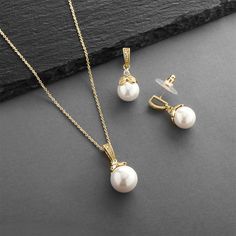 5 Sets Gold Plated Pearl and CZ Bridesmaid Jewelry 3045S-G Rose Gold Wedding Accessories, Berry Earrings, Bridal Jewelry Pearl Sets, Pearl Bridesmaid Jewelry, Pearl Jewelry Set, Gold Pearl Jewelry, Bridesmaids Jewelry, Bridesmaid Pearls, Pearl Bridal Jewelry