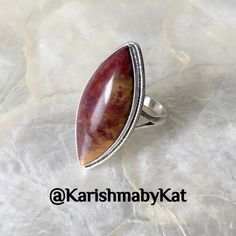 One of a kind and handmade rings by KarishmabyKat on Etsy! #oneofakind #handmade #Jewelry #gemstonejewelry #supportsmallbusiness #smallbusiness #gemstone #gemstones #etsy #etsyshop #handmadejewelry #jewelrydesigner #etsyfinds #karishmabykat #crystaljewelry #artisanjewelry #artisan #unisex #crystal #crystalhealing #supportlocal #giftideas #unisexgifts #boho #bohochic #bohojewelry #gemstonejewelry #redmossagate #agate #ring #rings #agatejewelry #customjewelry Unique Jasper Rings For Gift, Jasper Gemstone Rings Gift, Jasper Gemstone Rings As A Gift, Gift Jasper Gemstone Rings, Jasper Gemstone Rings For Gifts, Handmade Jasper Rings As Gift, Handmade Jasper Rings For Gift, Handmade Jasper Rings As A Gift, Red Moss Agate