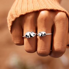 product-image Panda Ring, Mother Daughter Rings, Daughter Ring, Matching Ring Set, Mother Daughter Bonding, Tiara Ring, Mother Rings, Ring Trends, Mom And Daughter