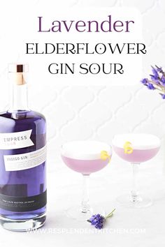 the lavender elderflower gin sour is an easy and delicious drink to make for any occasion