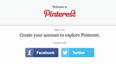 the website for pinterest is displayed