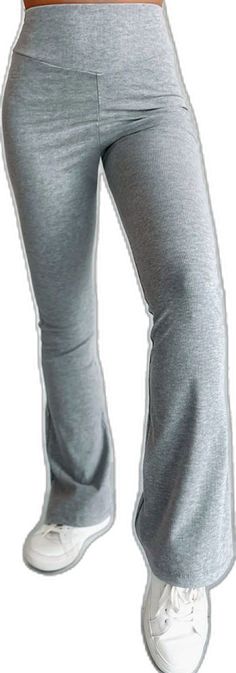 Casual Wide Leg Gray Yoga Pants, Casual Stretch Gray Bottoms, Casual Gray Wide Leg Yoga Pants, Casual Full-length Stretch Yoga Pants, Gray Fitted Casual Bottoms, Casual Wide Leg Leggings With Pockets, Casual Full Length Yoga Pants For Fall, Casual Fitted Gray Pants, Fitted Gray Casual Pants